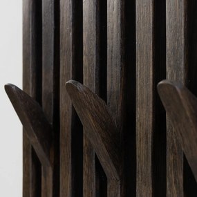 Tmavohnedý nástenný vešiak z dubového dreva Parco – Spinder Design