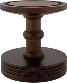Hnedý drevený podnos so skleneným poklopom Ricco - Ø 14*34 cm