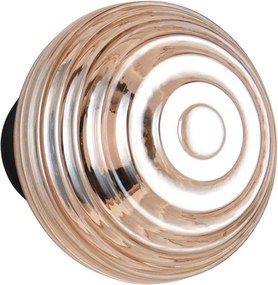 Jantárové sklenené LED nástenné svietidlo na USB ø 15,5 cm Earl – Reality