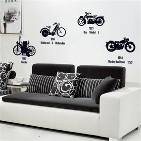 Veselá Stena Samolepka na stenu na stenu Retro Motorky
