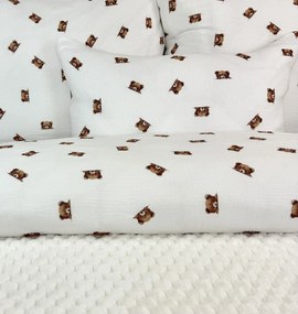 INTERMEDIC SK Mušelínová obliečka Skrytý Macko 140x200/70x90 cm – zapínanie na zips