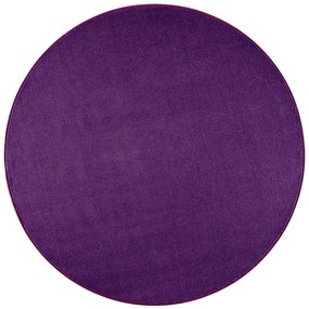 Hanse Home, Kusový koberec Nasty 101150 Purple kruh, 200x200 (priemer) kruh, fialová, chodba / predsieň