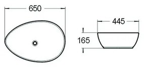 Mexen LIVIA umývadlo, 65x44 CM, biela, 21416500