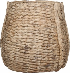 Hnedý obal na kvetináč s prúteným vzorom Corte - Ø 39*38cm