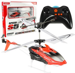 KIK Syma S5 RC diaľkovo ovládaný vrtuľník 3CH červený — gyroskop, pre začiatočníkov