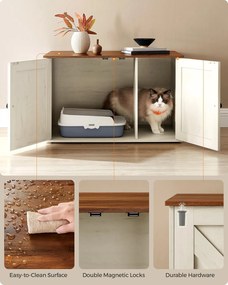 VASAGLE Mačacia búda Feandrea s odnímateľnou priečkou 80 x 53 x 50 cm PCL002P01