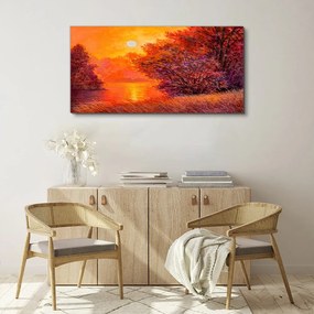Obraz canvas Lesné rieka slnka krajina