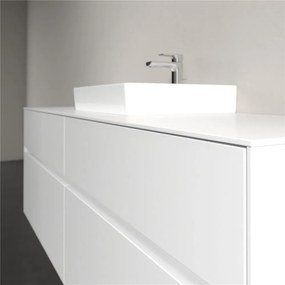 VILLEROY &amp; BOCH Collaro závesná skrinka pod umývadlo na dosku (umývadlo v strede), 4 zásuvky, s LED osvetlením, 1600 x 500 x 548 mm, White Matt, C077B0MS