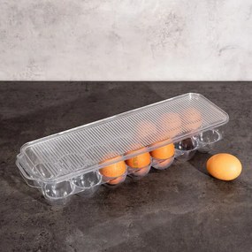 Box na vajíčka, organizér na 14 vajec, transparentný UROVNEJTO