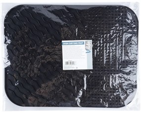 VILDE Podložka - odkvapkávač k drezu, čierny 34 x 26,5 cm