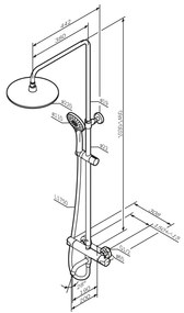 Sprchový systém AM.PM Hit F07TA500 s termostatickou vaňovou a sprchovou batériou, chróm