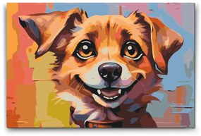 Gario Maľovanie podľa čísel Veselý psík Rozmery: 60 x 40 cm, Rámovanie: Iba zrolované plátno