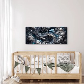 Obraz – Drak v dyme (120x50 cm)