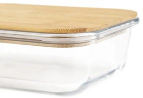 Nádoba BAMBOU sklenená s bambusovým vekom 890906