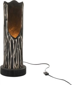 Stojací drevená lampa Paulownia Black 2 - Ø 21 * 133 cm