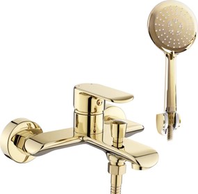 Rea Bloom, vaňová batéria s ručnou sprchovou sadou, zlatá lesklá, REA-B6389