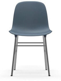 Stolička Form Chair – modrá/chrómová