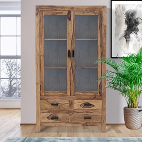 furniture-nabytek.cz - Drevená vitrína z masívu palisander 100x180x45