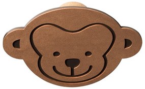 Hnedý nástenný oceľový háčik Monkey Dot Nupo – LIND DNA