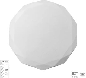 Prezent 71338 - LED stmievateľné stropné svietidlo IRIDIO LED/30W/230V pr. 39 cm biela