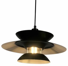 Luster na lanku BERIT 1xE27/20W/230V čierna