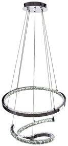 Toolight Toolight, LED závesné krištáľové svietidlo s diaľkovým ovládaním APP773-2CP, chrómová, OSW-05024