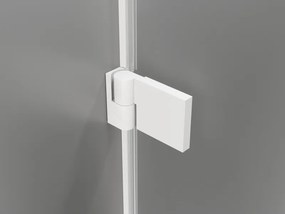 Mexen Lunar-B, pravostranný výklopný sprchový kút 95 x 90 cm, 8mm číre sklo, biely profil, 832-095-090-20-00-P