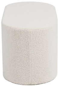 Noela Oválny puf s poťahom z buklé ADAL biely