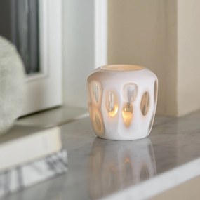 Bloomingville Svietnik z recyklovaného skla Rohan White