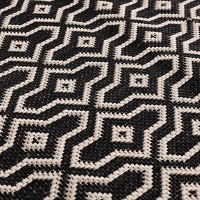 Koberec Lineo black/beige 120cm