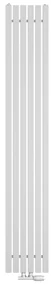 Regnis LUXAR, vykurovacie teleso 290x1600mm so stredovým pripojením 50mm, 643W, biela matná (RAL 9003), LUXAR160/29/D50/WHITE