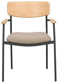 Jedálenská stolička v béžovo-prírodnej farbe v súprave 2 ks Maymont – Rowico