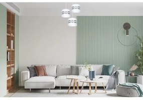 Luster na lanku CORAL 3xE27/60W/230V biela/chróm pr. 45 cm