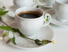 Thun kávová súprava 6ks šálok s podšálkami  Bernadotte biela pre 6 osôb