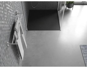 Mexen Amon, SMC štvorcová sprchová vanička 90 x 90 cm, čierna, 4F709090