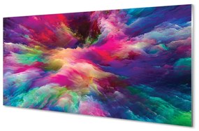 Sklenený obraz fraktály farebné 100x50 cm