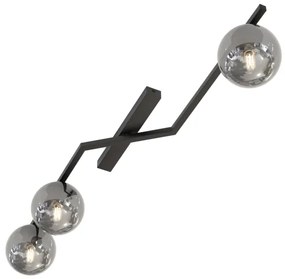Stropné svietidlo NATON 3xE14/10W/230V čierna/dymová