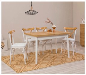 Jedálenský set Duvasa 25 (biela) (pre 4 osoby). Vlastná spoľahlivá doprava až k Vám domov. 1093810
