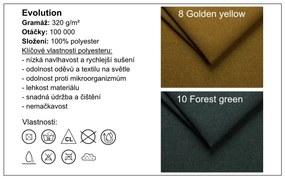 Pohovka OSLO čalúnenie: Evolution 10 Forest green