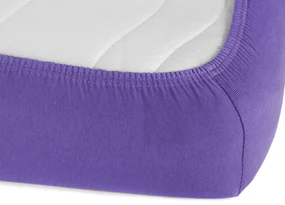 Jersey napínacie prestieradlo JR-013 Fialové 90 x 220 - výška 20 cm