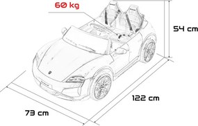 Elektrické autíčko Porsche Taycan Turbo S biele