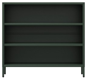 Nízky policový regál LUCA, 1000 x 900 x 350 mm, Modern: fľaškovo zelená farba