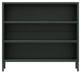 Nízky policový regál LUCA, 1000 x 900 x 350 mm, Modern: fľaškovo zelená farba