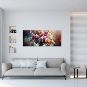 Obraz - Váza kvetov II. (120x50 cm)