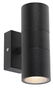 Inteligentná vonkajšia nástenná lampa čierna IP44 vrátane 2 wifi GU10 - Duo