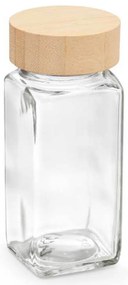 Sada 6ks koreničiek hranatých s bambusovým viečkom DECOR 6*120ml