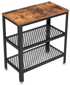 Odkladací stolík ELDUR hnedá/čierna