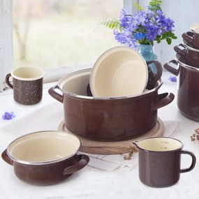 Orion Smaltovaný kastról s lemom Brown, 4 l, 4 l
