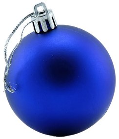 DECOLED Plastové loptičky, 6 cm, modré, 12x lesklé, 12x matné
