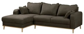 Hnedá rohová pohovka (ľavý roh) Beata - Ropez